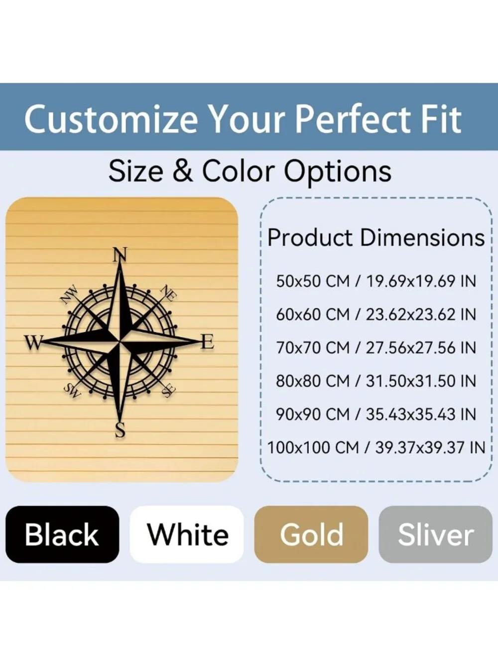 Nautical Compass Wall Decor - 17